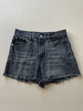 Vintage Wash Premium Denim Frayed Denim Shorts
